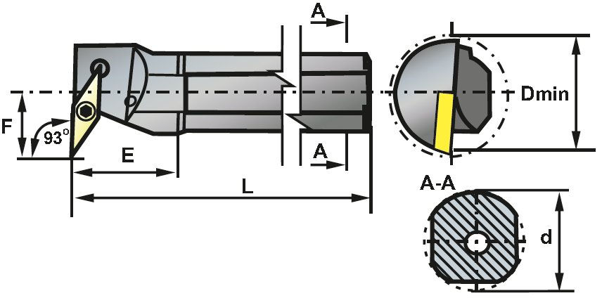 A20Q-SVUCR11 soustružnický nůž vyvrtávací